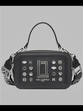 Karl Lagerfeld Embellished Black Camera Bag